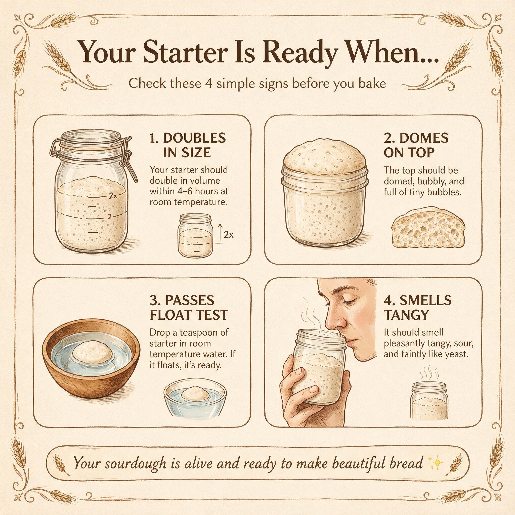 An infographic titled 'Your Starter Is Ready When